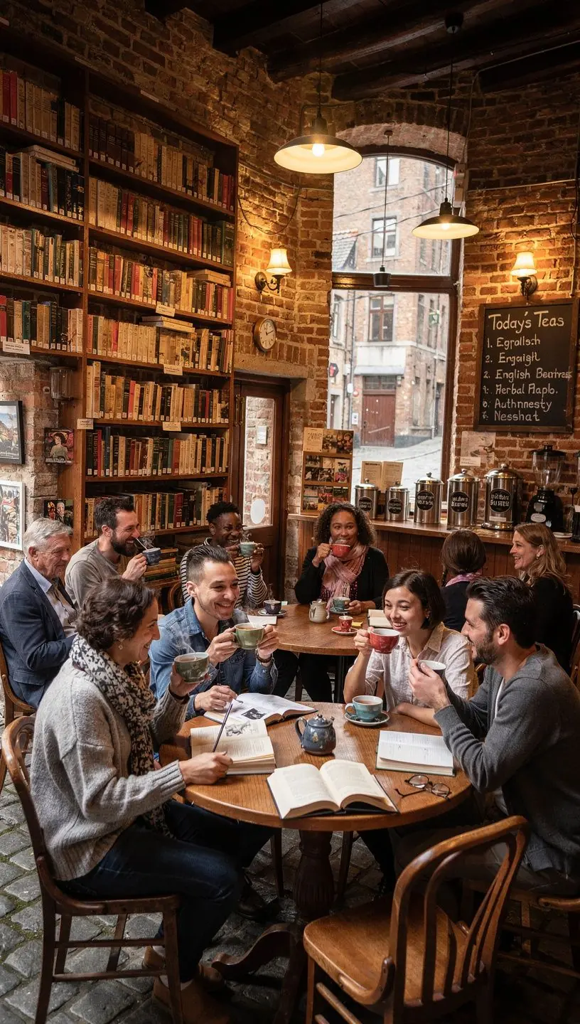 Tasse de thГ© noir anglais fumant avec un nuage de lait.