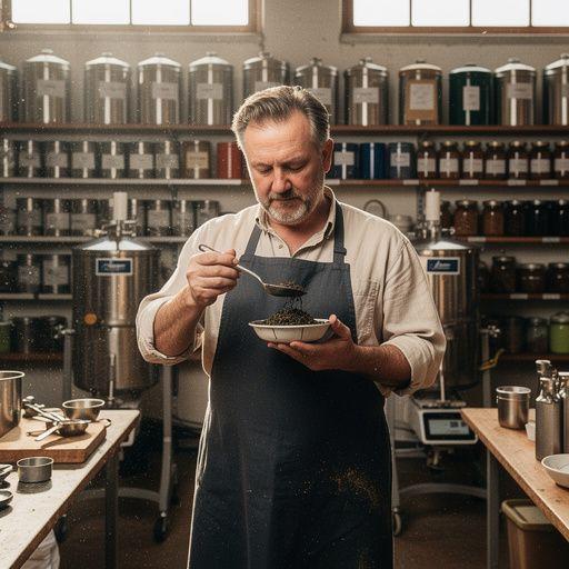 Tasse de thé anglais du petit-déjeuner fumante avec un nuage de lait.